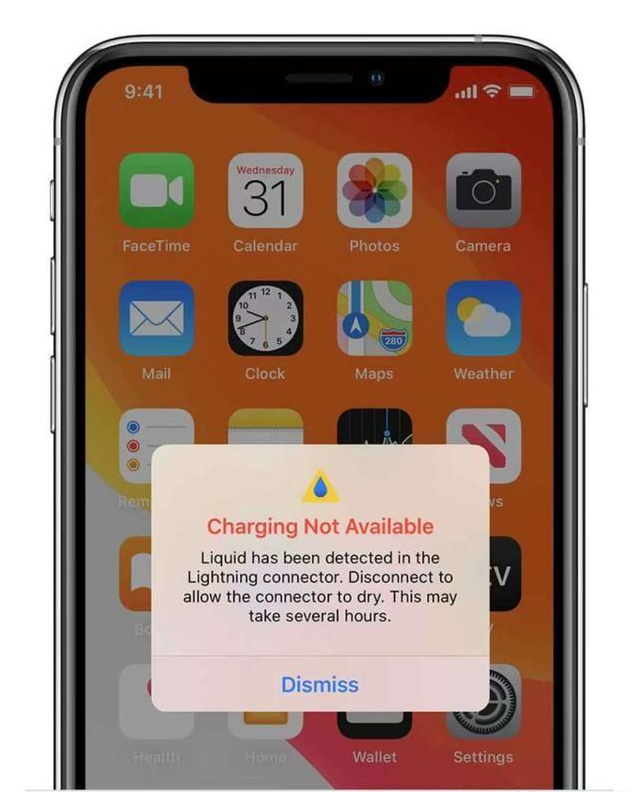 充电接口没液体但是老显示（iPhon手机检测有液体怎么办）