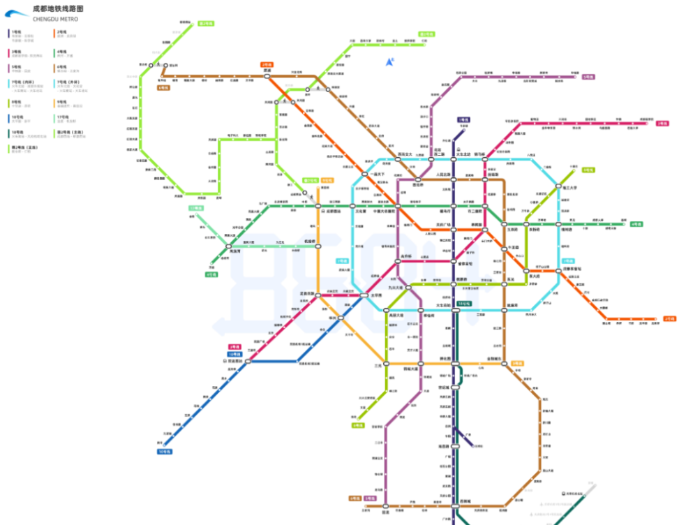 2022版成都地铁线路图（成都地铁的线路、票价、运营以及线路图简介）