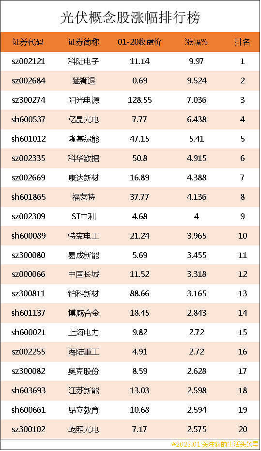 中国十大光伏发电公司排名（光伏上市公司龙头股有哪些）