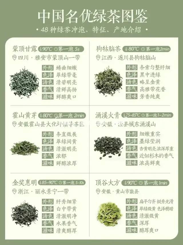 绿茶有哪些品种名称（盘点四十八种绿茶品种，你知道多少）